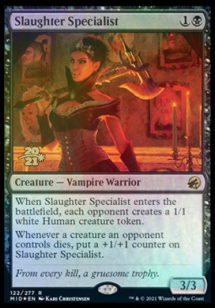 Slaughter Specialist [Innistrad: Midnight Hunt Prerelease Promos] | Exor Games Bridgewater