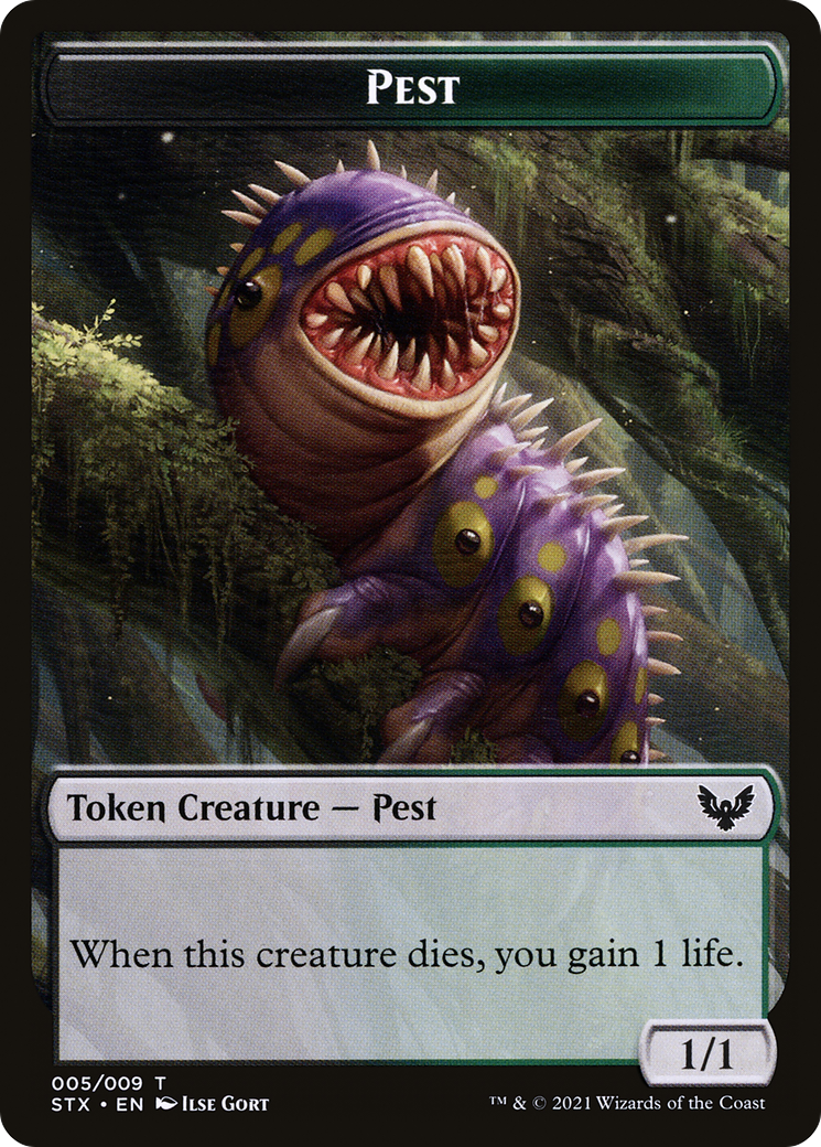 Pest // Jace, Telepath Unbound Emblem Double-Sided Token [Secret Lair: From Cute to Brute Tokens] | Exor Games Bridgewater