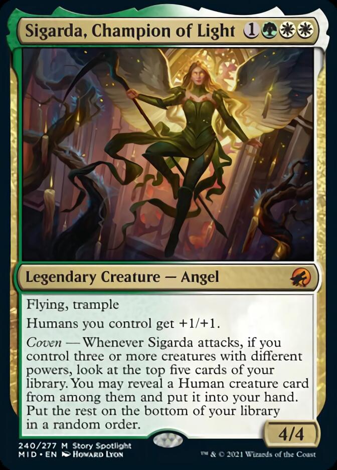 Sigarda, Champion of Light [Innistrad: Midnight Hunt] | Exor Games Bridgewater