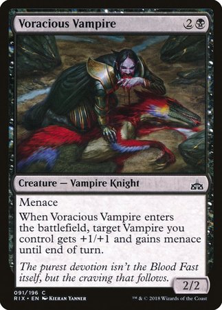 Voracious Vampire [Rivals of Ixalan] | Exor Games Bridgewater