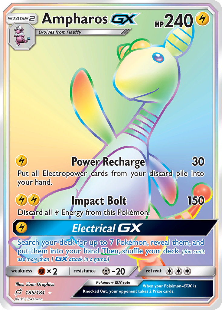 Ampharos GX (185/181) [Sun & Moon: Team Up] | Exor Games Bridgewater