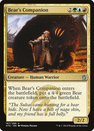 Bear's Companion [Khans of Tarkir] | Exor Games Bridgewater