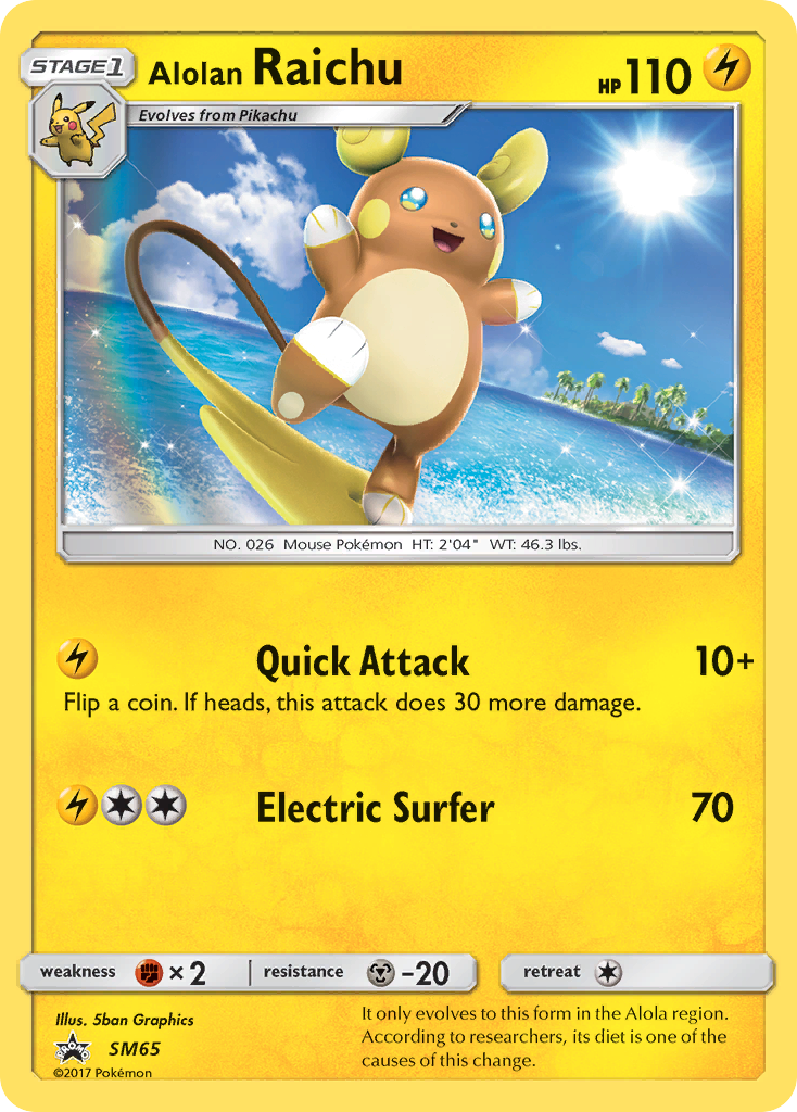 Alolan Raichu (SM65) [Sun & Moon: Black Star Promos] | Exor Games Bridgewater