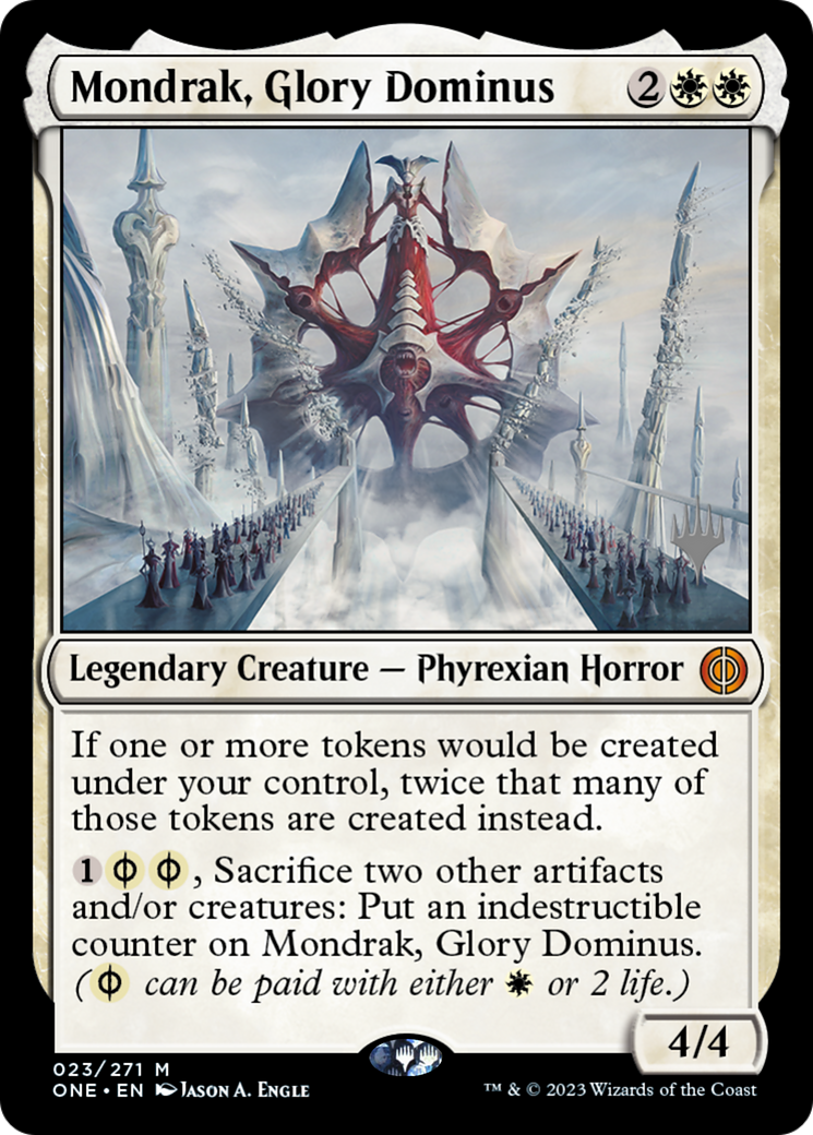 Mondrak, Glory Dominus (Promo Pack) [Phyrexia: All Will Be One Promos] | Exor Games Bridgewater