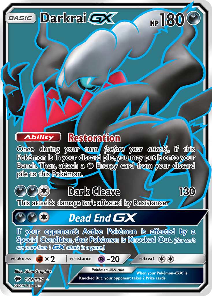 Darkrai GX (139/147) [Sun & Moon: Burning Shadows] | Exor Games Bridgewater