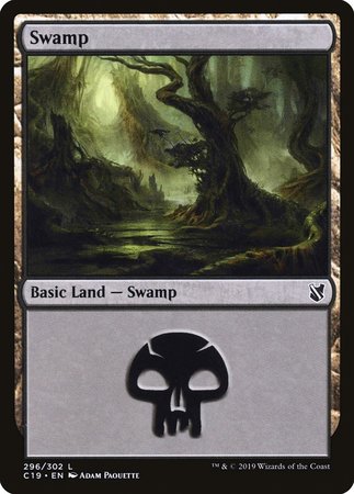 Swamp (296) [Commander 2019] | Exor Games Bridgewater