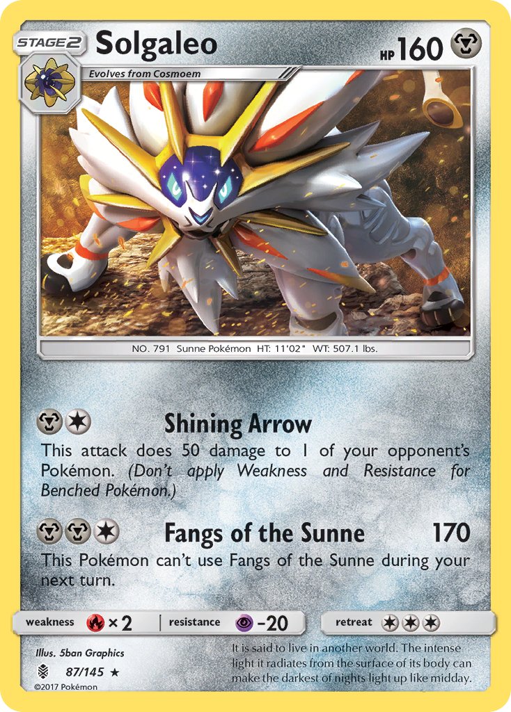 Solgaleo (87/145) (Theme Deck Exclusive) [Sun & Moon: Guardians Rising] | Exor Games Bridgewater