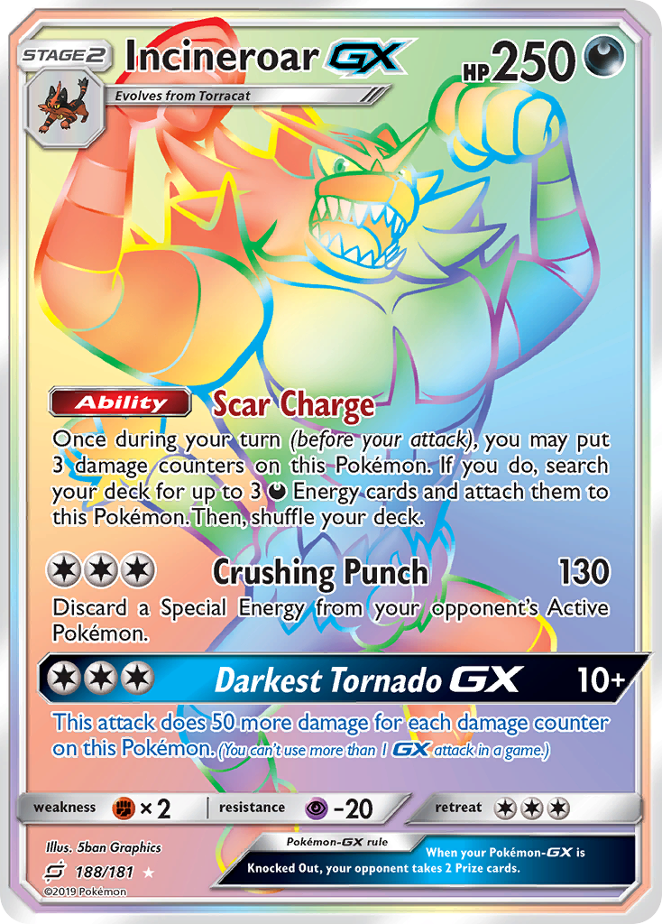 Incineroar GX (188/181) [Sun & Moon: Team Up] | Exor Games Bridgewater