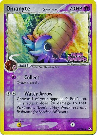 Omanyte (74/110) (Delta Species) (Stamped) [EX: Holon Phantoms] | Exor Games Bridgewater