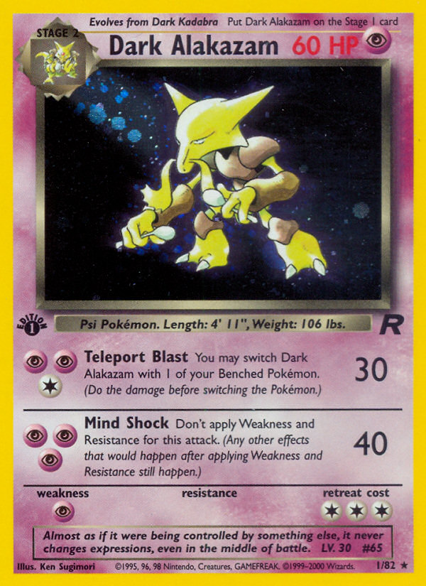 Dark Alakazam (1/82) [Team Rocket 1st Edition] | Exor Games Bridgewater