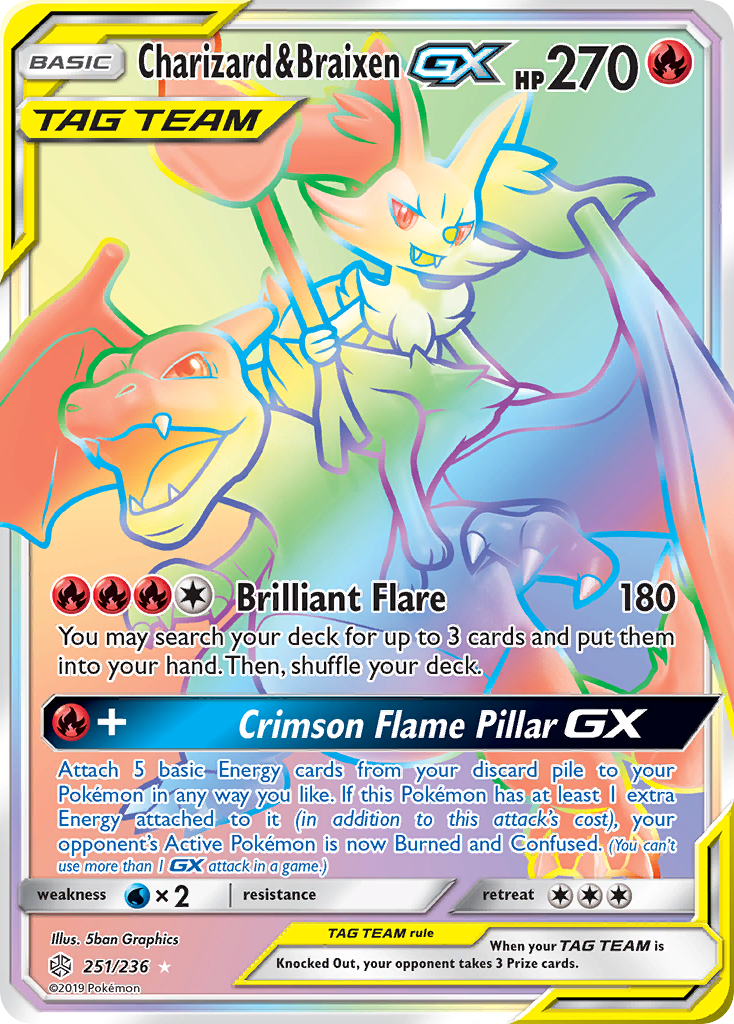 Charizard & Braixen GX (251/236) [Sun & Moon: Cosmic Eclipse] | Exor Games Bridgewater