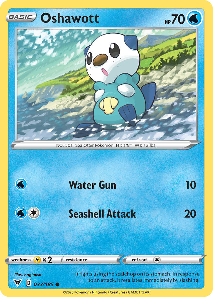 Oshawott (033/185) [Sword & Shield: Vivid Voltage] | Exor Games Bridgewater
