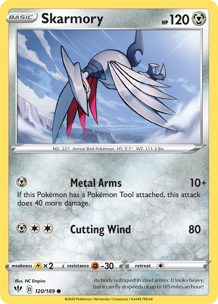 Skarmory (120/189) [Sword & Shield: Darkness Ablaze] | Exor Games Bridgewater