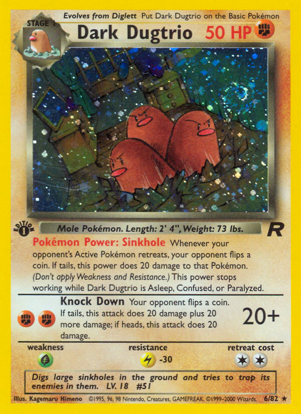 Dark Dugtrio (6/82) [Team Rocket 1st Edition] | Exor Games Bridgewater