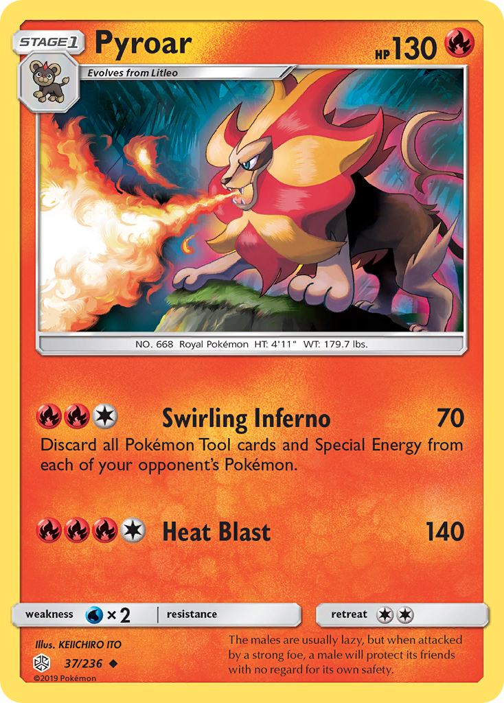 Pyroar (37/236) [Sun & Moon: Cosmic Eclipse] | Exor Games Bridgewater