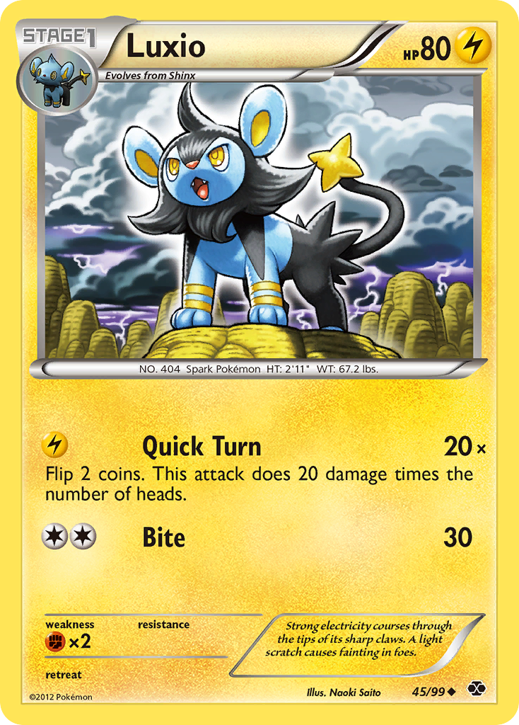 Luxio (45/99) [Black & White: Next Destinies] | Exor Games Bridgewater