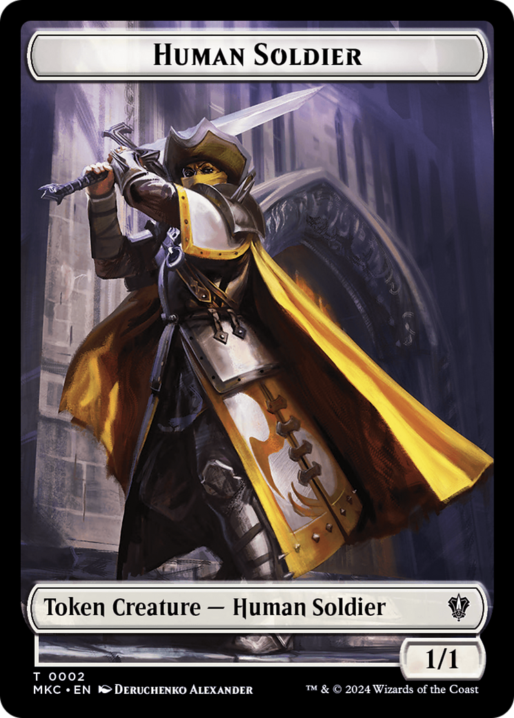 City's Blessing // Human Soldier Double-Sided Token [Murders at Karlov Manor Commander Tokens] | Exor Games Bridgewater