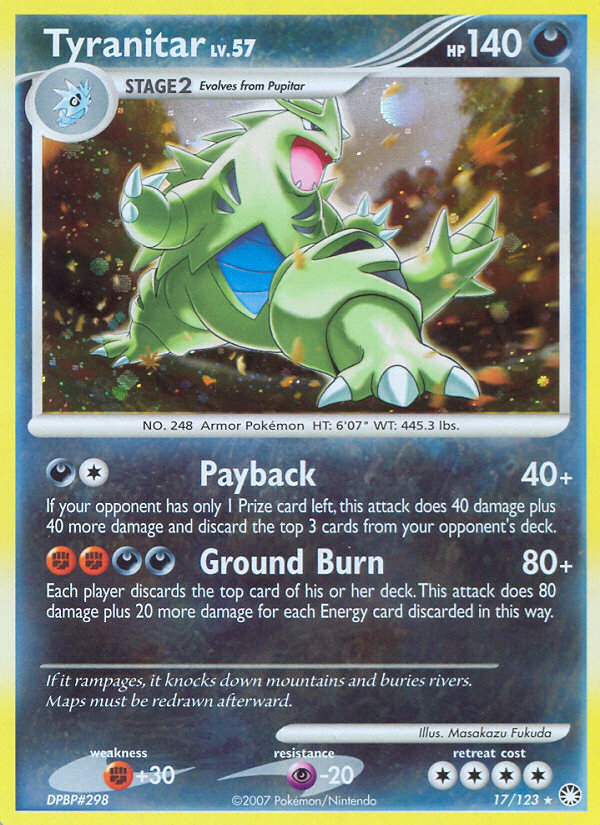 Tyranitar (17/123) [Diamond & Pearl: Mysterious Treasures] | Exor Games Bridgewater