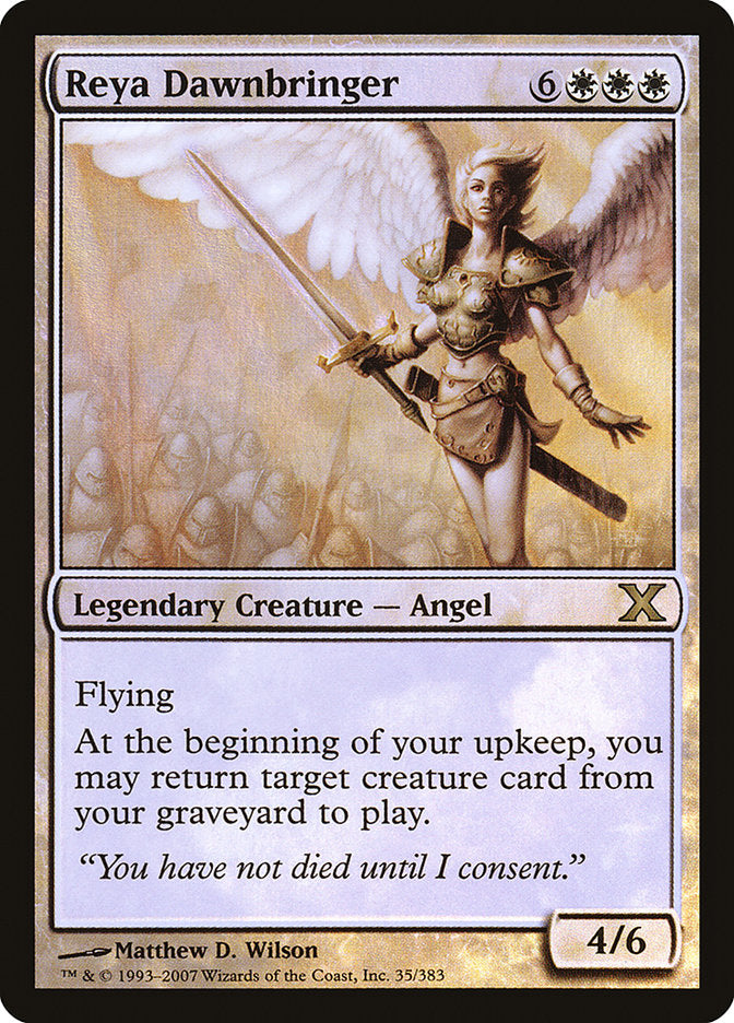 Reya Dawnbringer (Premium Foil) [Tenth Edition] | Exor Games Bridgewater