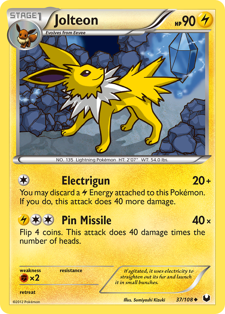 Jolteon (37/108) [Black & White: Dark Explorers] | Exor Games Bridgewater