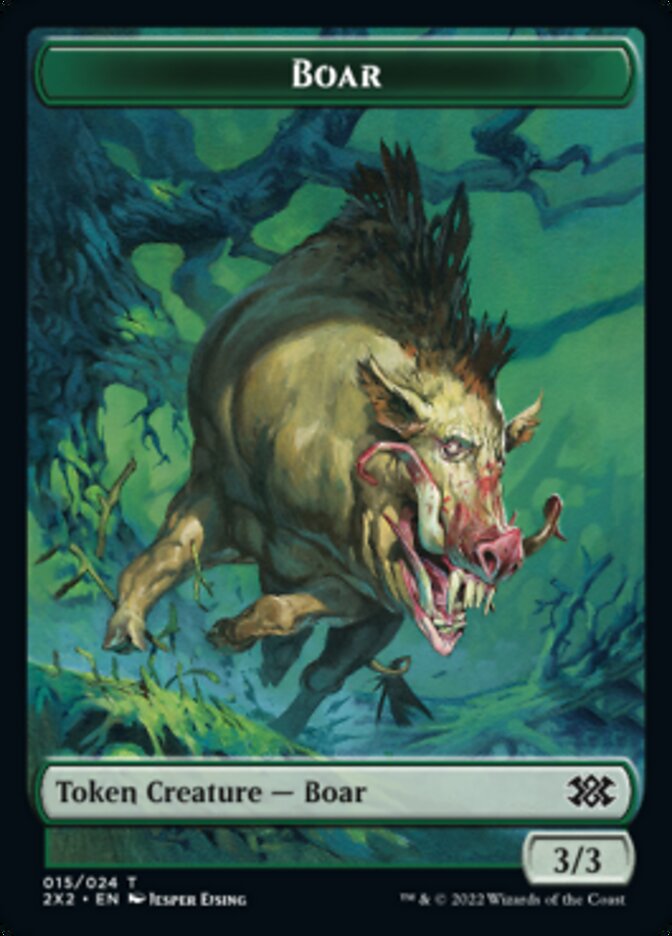 Boar // Treasure Double-sided Token [Double Masters 2022 Tokens] | Exor Games Bridgewater