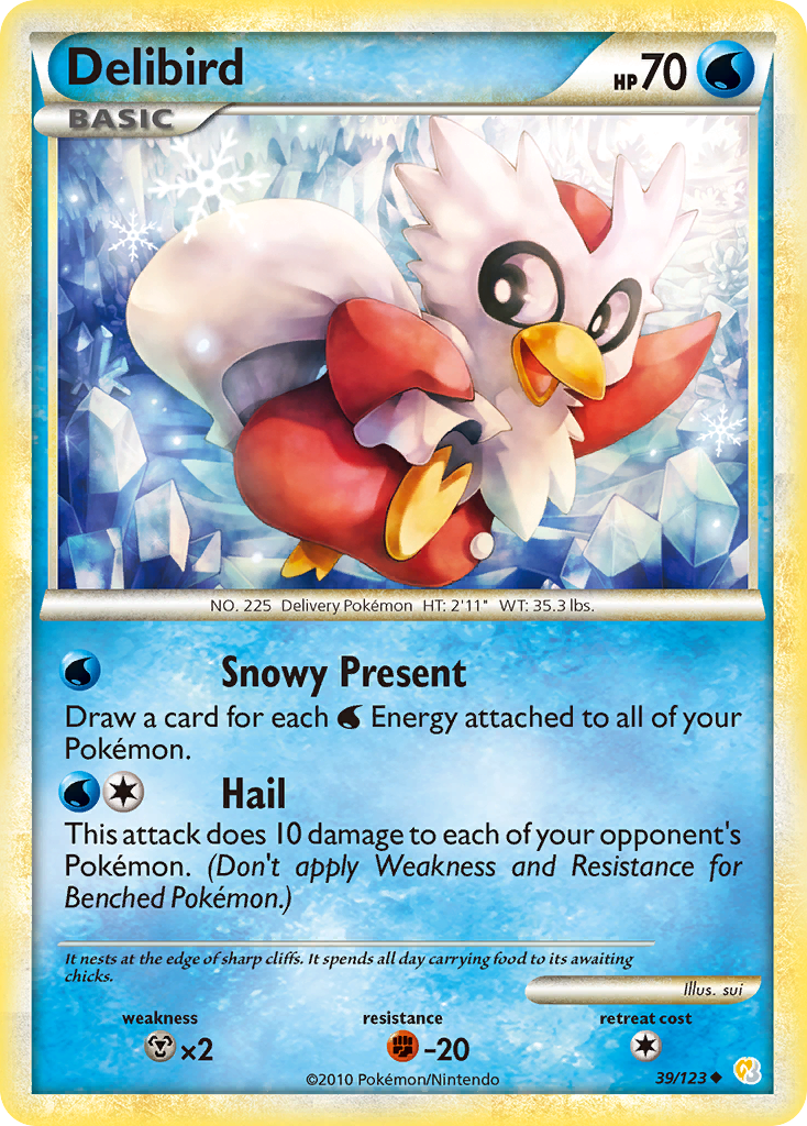 Delibird (39/123) [HeartGold & SoulSilver: Base Set] | Exor Games Bridgewater