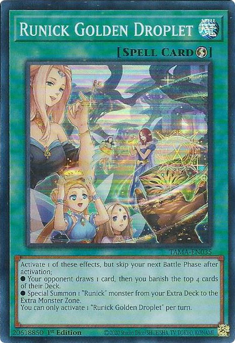 Runick Golden Droplet [TAMA-EN035] Super Rare | Exor Games Bridgewater