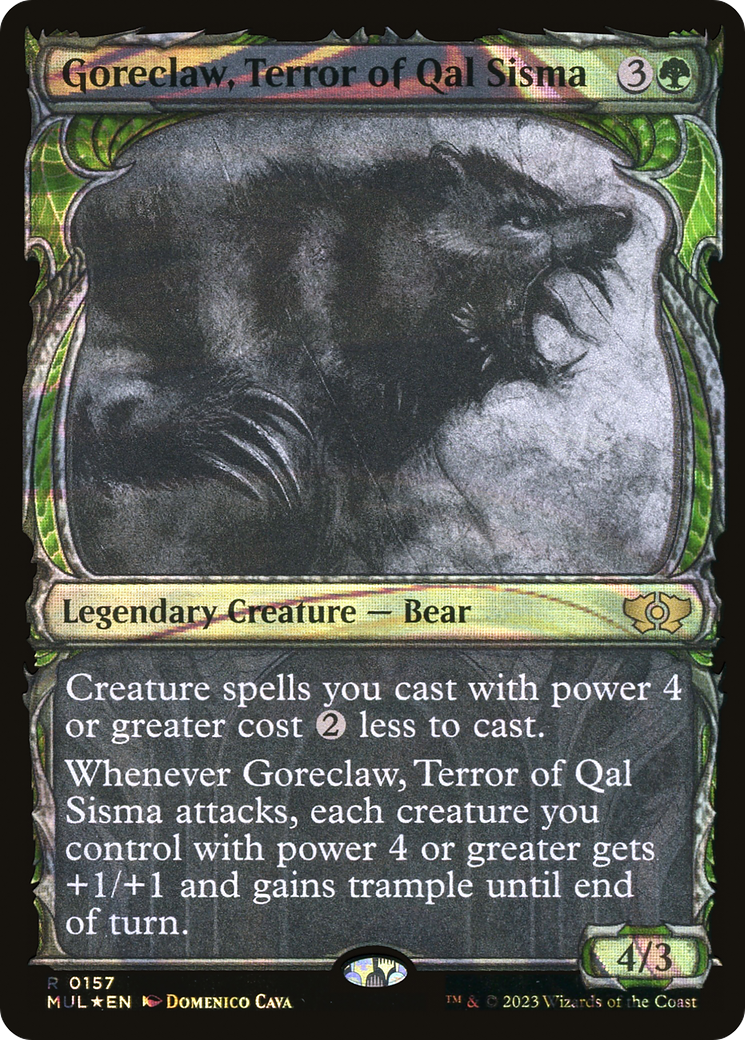 Goreclaw, Terror of Qal Sisma (Halo Foil) [Multiverse Legends] | Exor Games Bridgewater