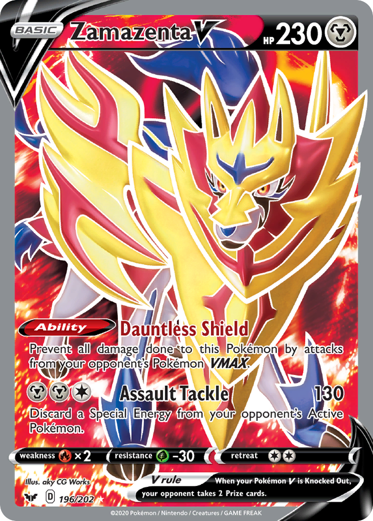 Zamazenta V (196/202) [Sword & Shield: Base Set] | Exor Games Bridgewater