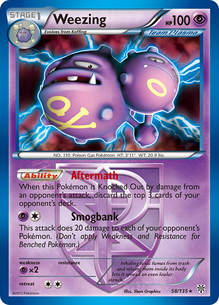 Weezing (58/135) [Black & White: Plasma Storm] | Exor Games Bridgewater