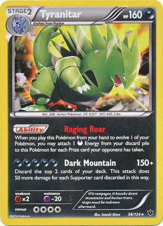 Tyranitar (56/124) (Cosmos Holo) [XY: Fates Collide] | Exor Games Bridgewater