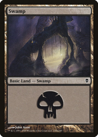 Swamp (238a) [Zendikar] | Exor Games Bridgewater