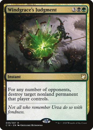 Windgrace's Judgment [Commander 2018] | Exor Games Bridgewater