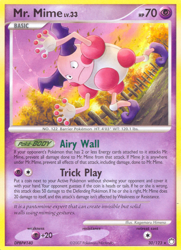 Mr. Mime (30/123) [Diamond & Pearl: Mysterious Treasures] | Exor Games Bridgewater