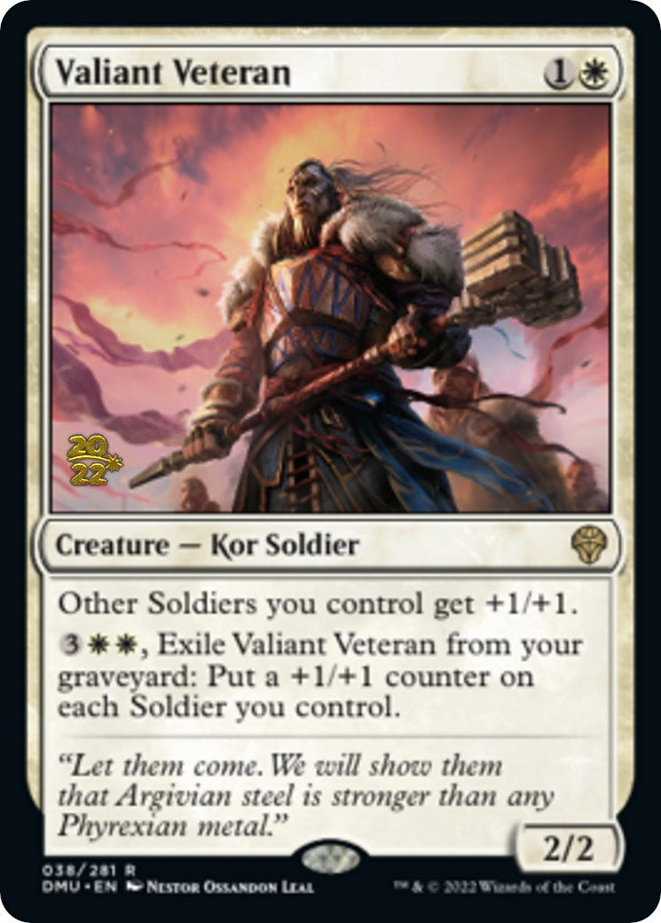 Valiant Veteran [Dominaria United Prerelease Promos] | Exor Games Bridgewater