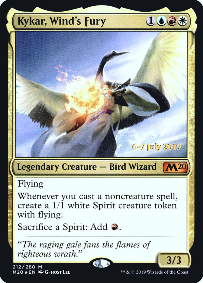 Kykar, Wind's Fury  [Core Set 2020 Prerelease Promos] | Exor Games Bridgewater