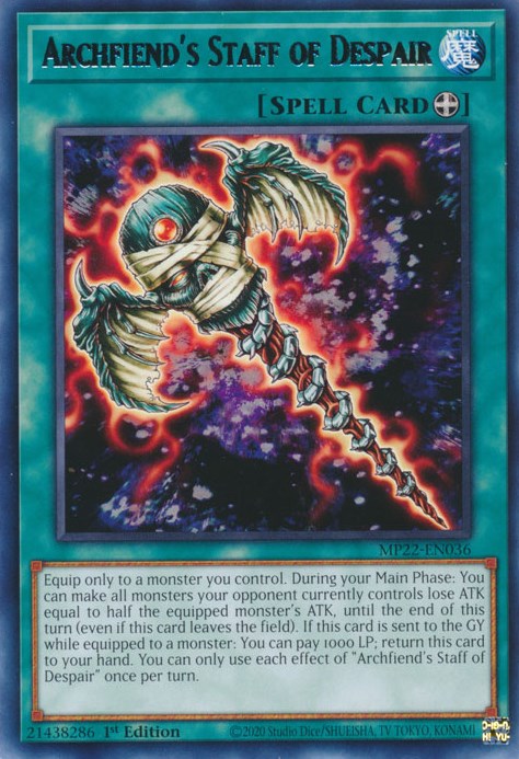 Archfiends Staff of Despair [MP22-EN036] Rare | Exor Games Bridgewater