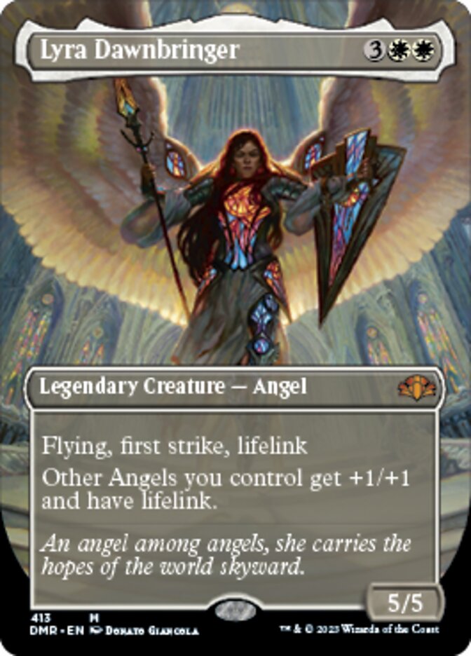 Lyra Dawnbringer (Borderless Alternate Art) [Dominaria Remastered] | Exor Games Bridgewater