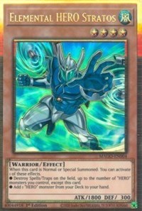 Elemental HERO Stratos (Alternate Art) [MAGO-EN004] Gold Rare | Exor Games Bridgewater