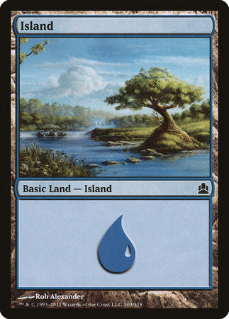 Island (303) [Commander 2011] | Exor Games Bridgewater