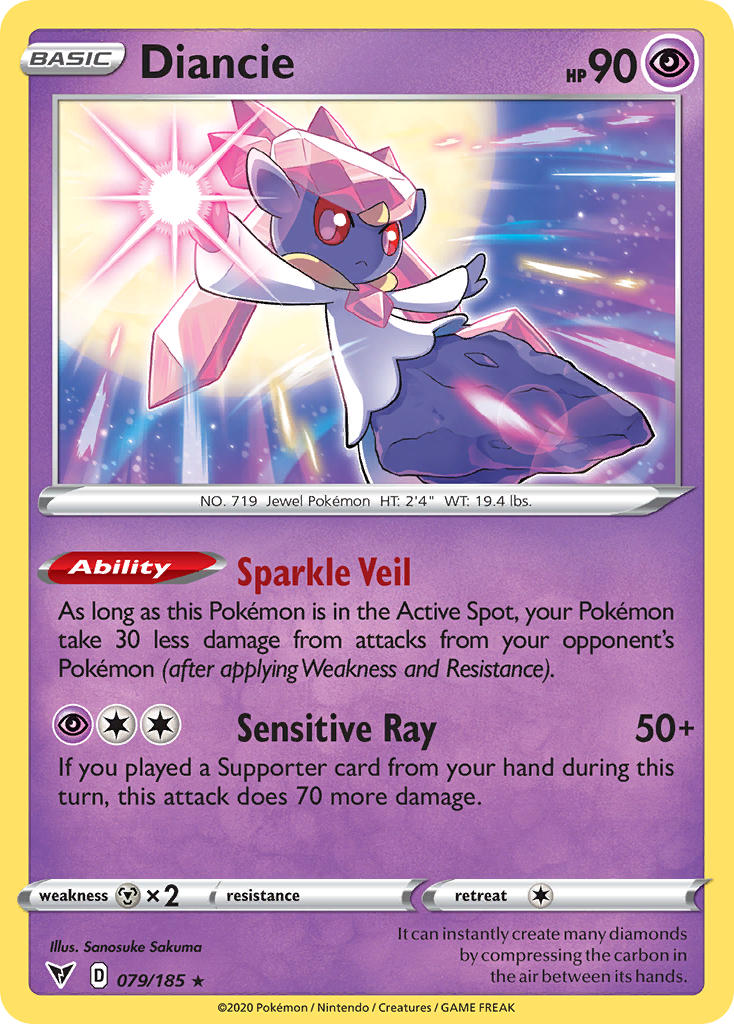 Diancie (079/185) [Sword & Shield: Vivid Voltage] | Exor Games Bridgewater