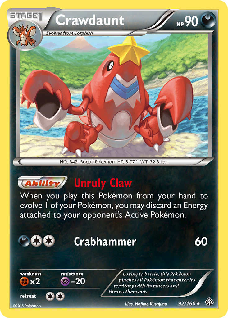 Crawdaunt (92/160) [XY: Primal Clash] | Exor Games Bridgewater