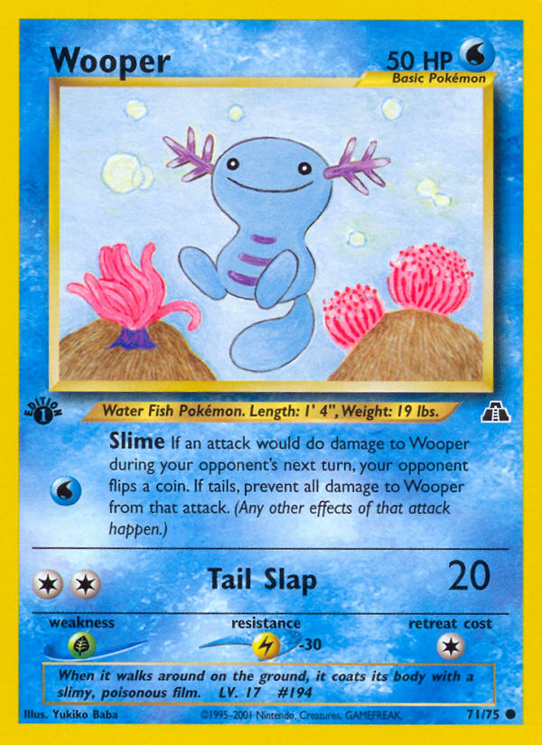 Wooper (71/75) [Neo Discovery 1st Edition] | Exor Games Bridgewater