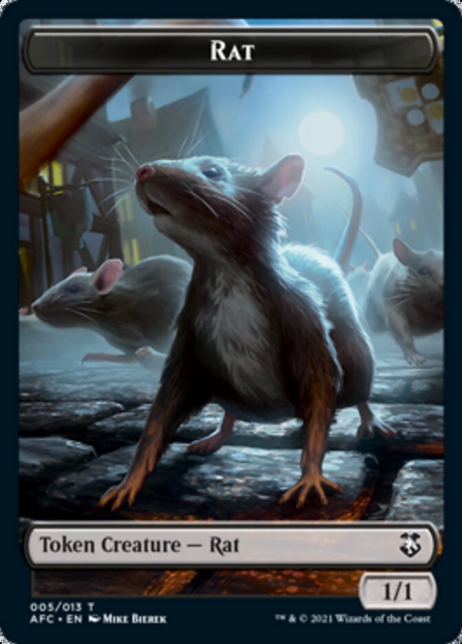 Rat // Zombie Double-sided Token [Dungeons & Dragons: Adventures in the Forgotten Realms Commander Tokens] | Exor Games Bridgewater