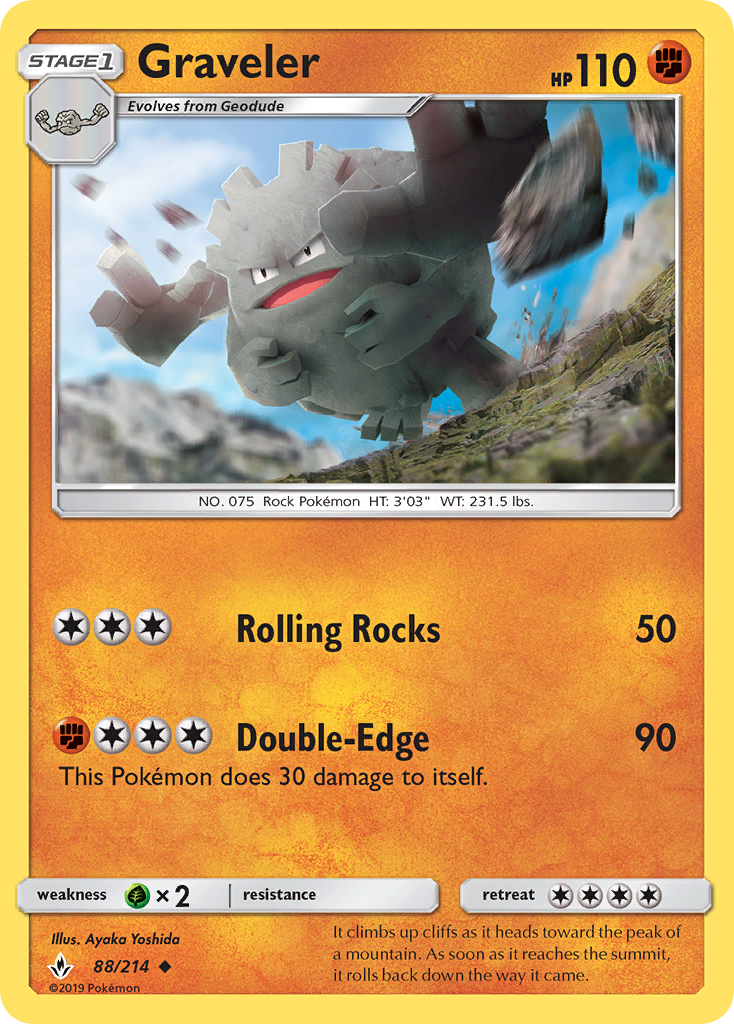 Graveler (88/214) [Sun & Moon: Unbroken Bonds] | Exor Games Bridgewater