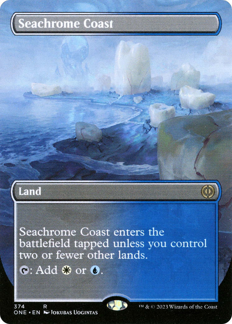 Seachrome Coast (Borderless Alternate Art) [Phyrexia: All Will Be One] | Exor Games Bridgewater