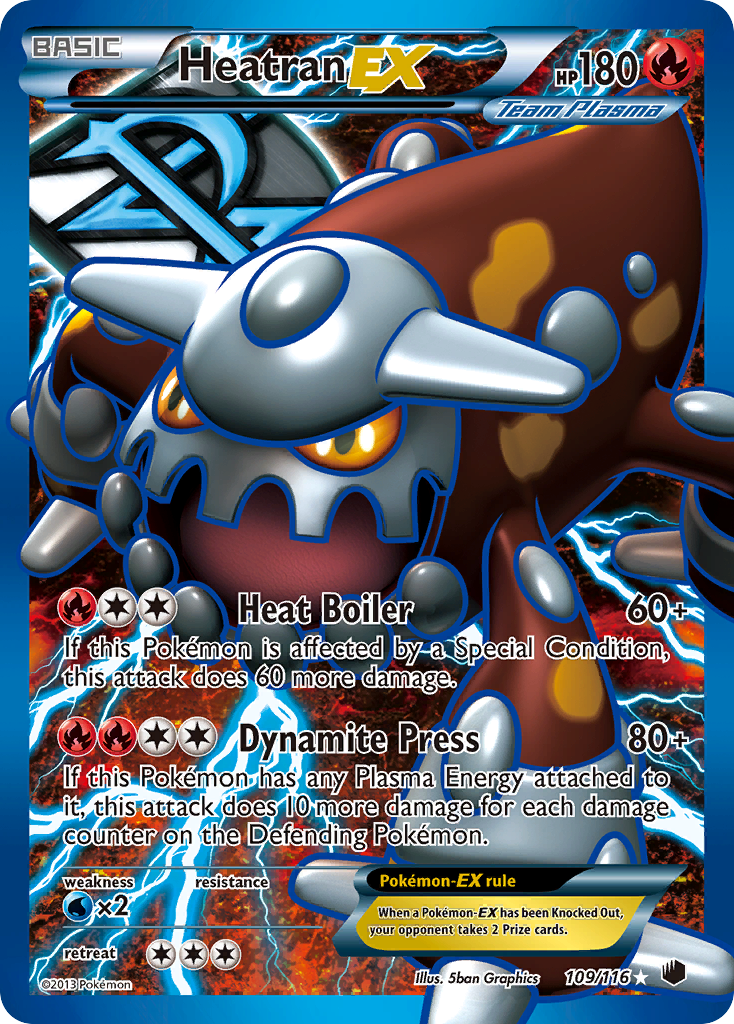 Heatran EX (109/116) [Black & White: Plasma Freeze] | Exor Games Bridgewater