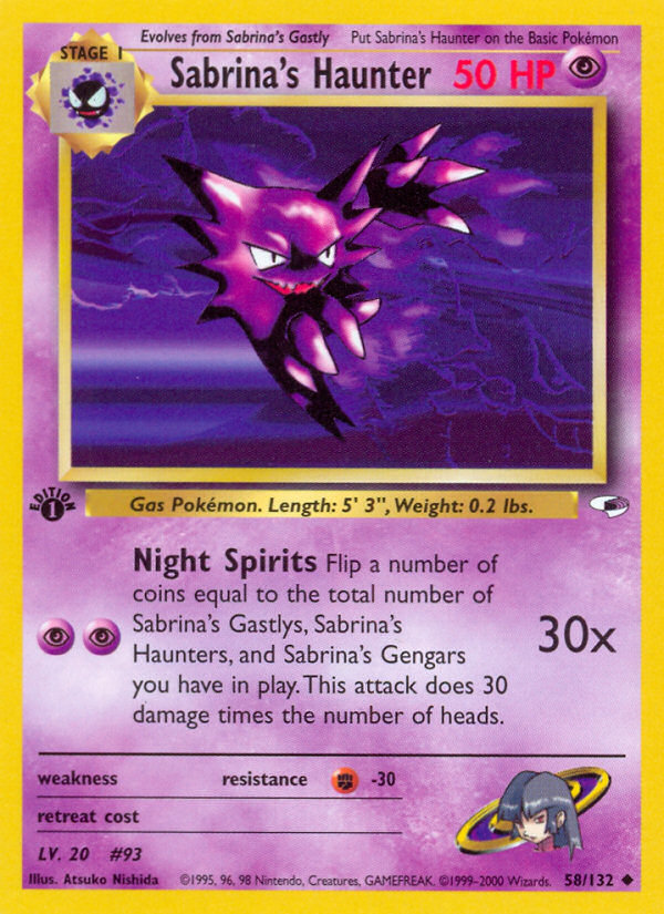 Sabrina's Haunter (58/132) [Gym Heroes 1st Edition] | Exor Games Bridgewater