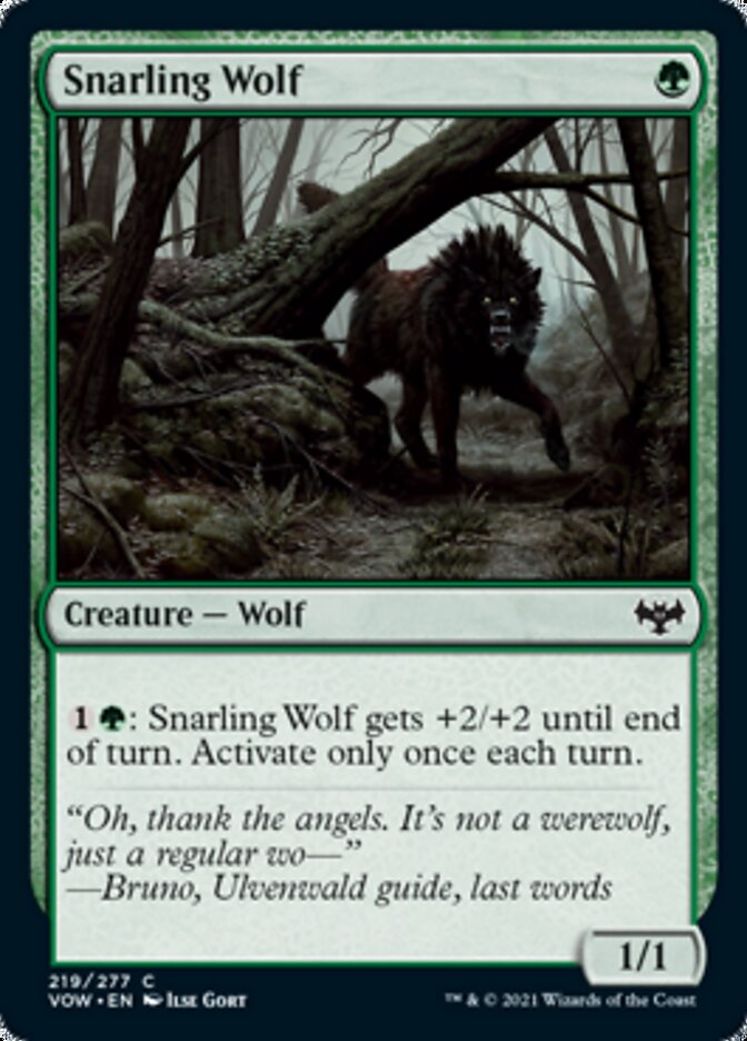 Snarling Wolf [Innistrad: Crimson Vow] | Exor Games Bridgewater