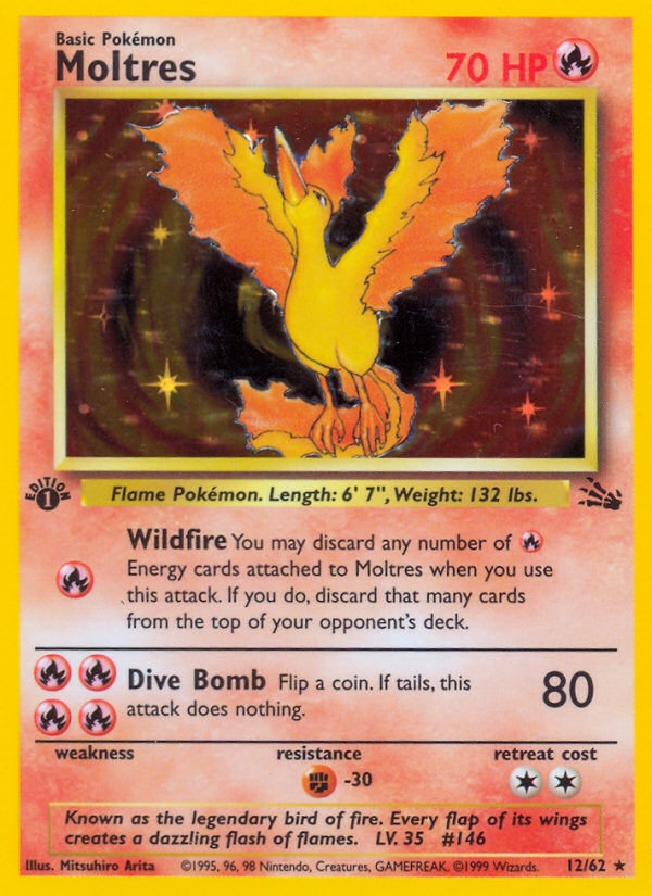 Moltres (12/62) [Fossil 1st Edition] | Exor Games Bridgewater